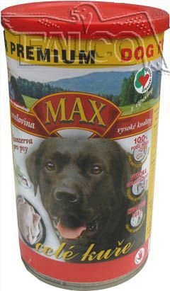 Konzerva MAX cel&eacute; kuře 1200g obsahuje vysok&yacute; pod&iacute;l svaloviny s vynikaj&iacute;c&iacute;mi nutričn&iacute;mi a dietn&iacute;mi hodnotami.