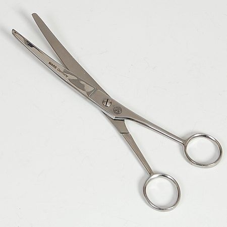 Prohnuté nůžky MARS zakulacené špičky 18/9 cm. Nůžky z oceli proti poranění. 