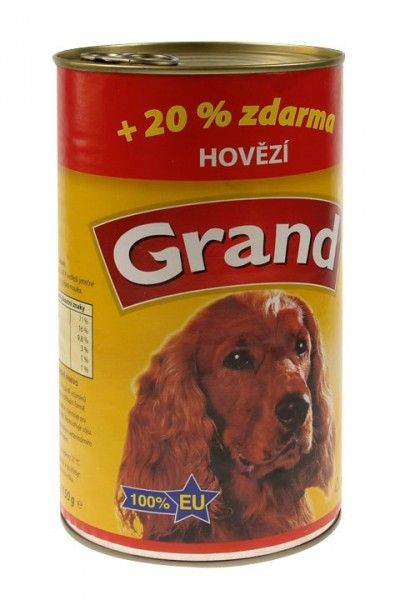 GRAND s hověz&iacute;m masem , kvalitn&iacute; konzervy od Jeseničanu z hověz&iacute;ho masa