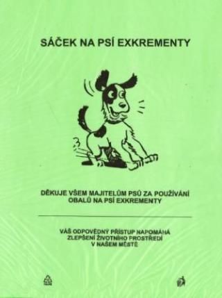 Z ekologick&eacute;ho hlediska nez&aacute;vadn&eacute;, recyklovateln&eacute; f&oacute;lie na ps&iacute; exkrementy. 1 blok