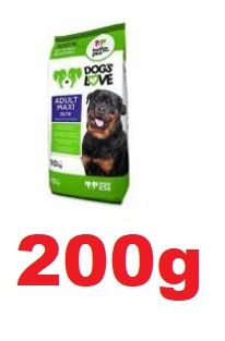 Jedn&aacute; se o vzorkov&yacute; / zku&scaron;ebn&iacute; bal&iacute;ček o hmotnosti 200g.
Kočka nen&iacute; pes - Dogs love adult maxi, kompletn&iacute; krmivo pro vel&eacute; psy s vysok&