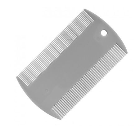 Mal&yacute; celoplastov&yacute; velmi jemn&yacute; hřeben (hřeb&iacute;nek) bez rukojeti. Z jedn&eacute; strany je hřeben extra jemn&yacute;.
