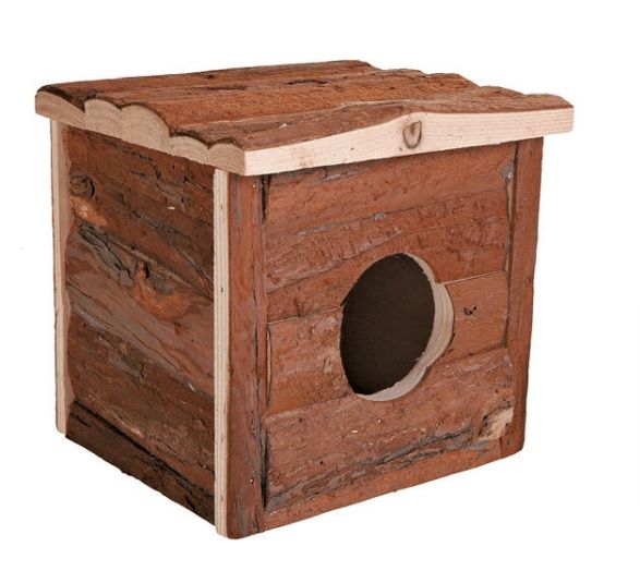 
vyrobeno z jehličnat&eacute;ho dřeva bez pryskyřičn&yacute;ch kan&aacute;lků, protože pryskyřice může b&yacute;t pro někter&aacute; zv&iacute;řata jedovat&aacute;
