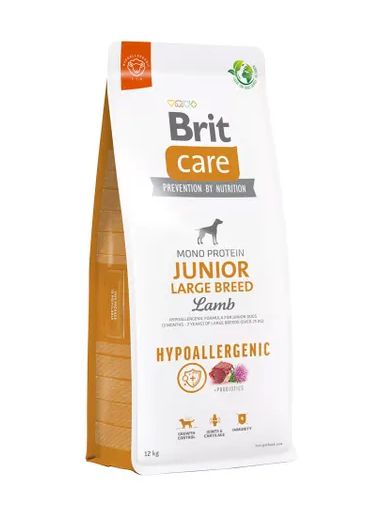 Brit Care Dog Junior Large Breed 12kg je superpr&eacute;miov&eacute;, hypoalergenn&iacute; krmivo pro &scaron;těňata (3 měs&iacute;ce - 2,5 roku) velk&yacute;ch a obř&iacute;ch plemen.