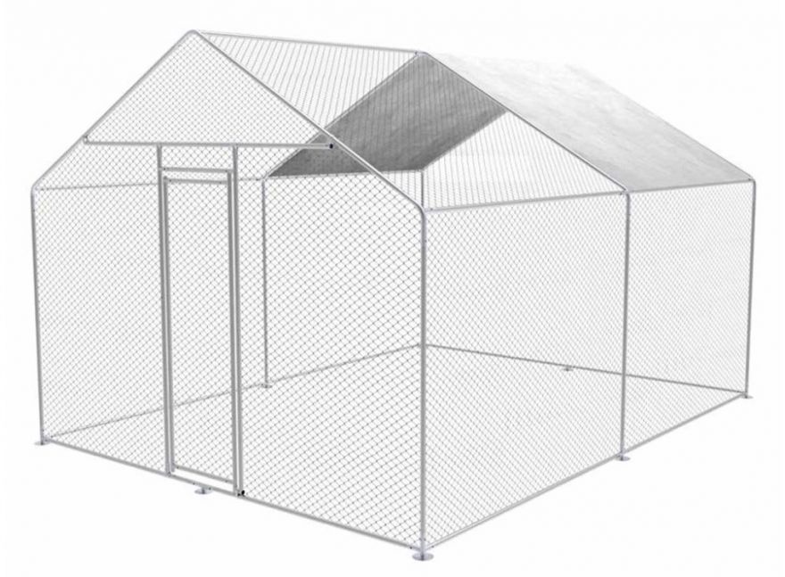 V&yacute;běh pro drůbež, rozměry 300x400x245 cm, velikost ok 45x25mm, snadn&aacute; mont&aacute;ž, pozinkovan&eacute; trubky &Oslash;25x0,65mm.