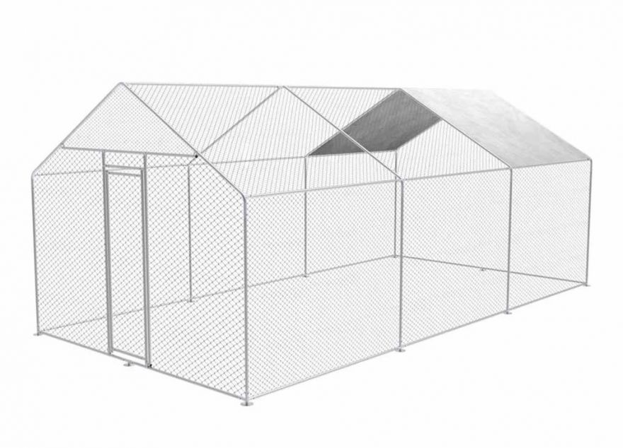 V&yacute;běh pro drůbež, rozměry 300x600x245 cm, velikost ok 45x25mm, snadn&aacute; mont&aacute;ž, pozinkovan&eacute; trubky &empty;25x0,65mm