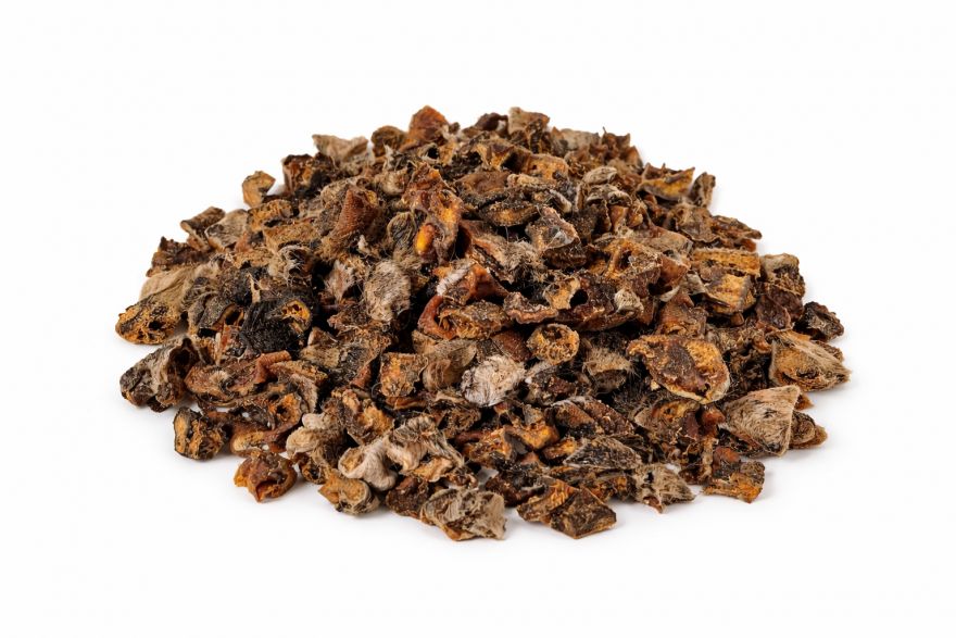 Su&scaron;en&eacute; řezan&eacute; kousky hověz&iacute;ch mulců, velmi odoln&aacute; pochoutka pro vytrval&eacute; pejsky.