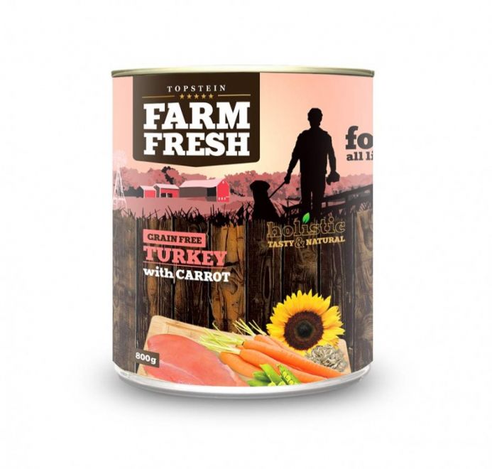 Farm Fresh - Turkey with Carrot 400g vynikaj&iacute;c&iacute; konzerva krůt&iacute;ho masa.