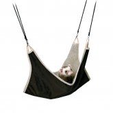 Z&aacute;věsn&aacute; houpačka s kože&scaron;inou pro fretky 45x45 cm